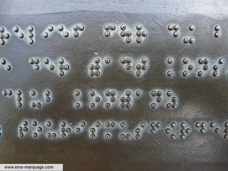 Marquage en braille près de Paris (75)