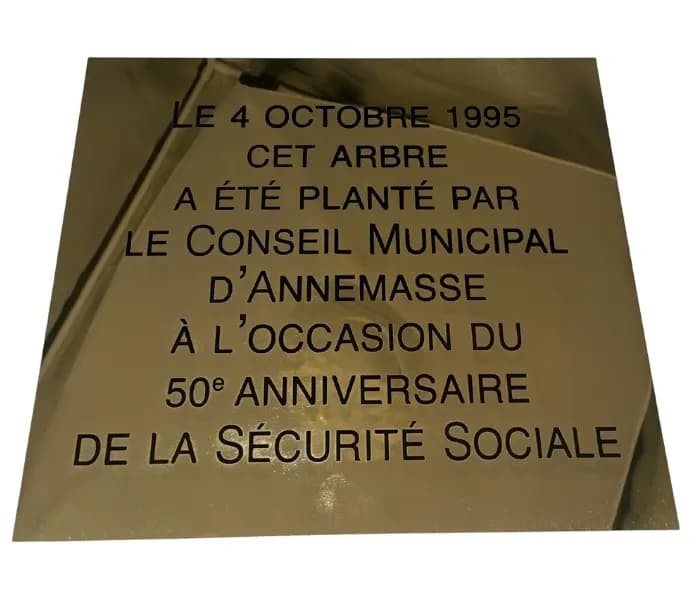 Gravure laser fibré sur plaque en laiton